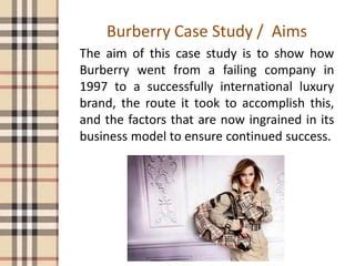 burberry corporate aims